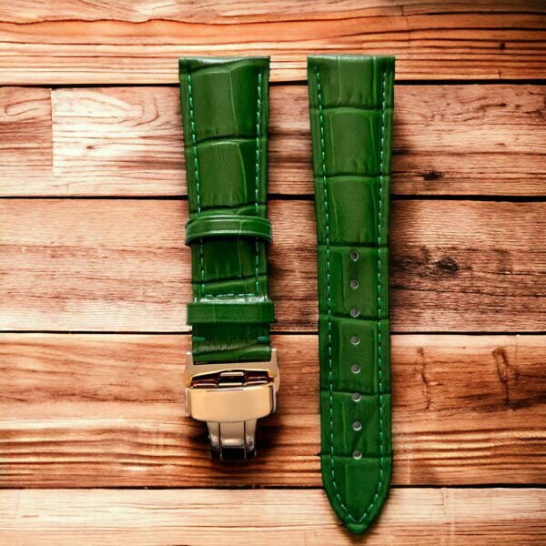 invella 24mm Premium Leather Watch Strap (Green) - Image 2
