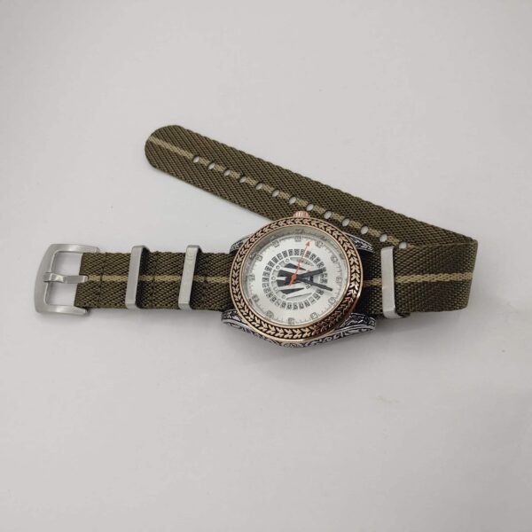 invella 22mm Tudor Nylon NATO Watch Strap (Golden Green) - Image 6