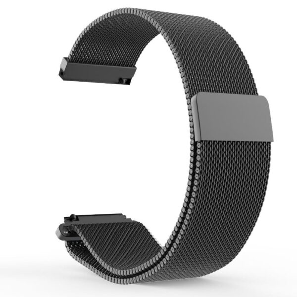 invella 22mm Milanese Metal Watch Strap (Black)