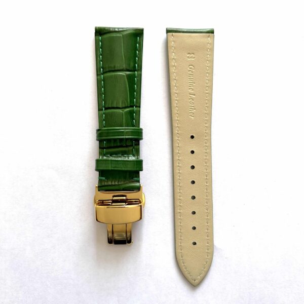 invella 22mm Premium Leather Watch Strap (Green) - Image 4