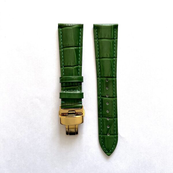 invella 22mm Premium Leather Watch Strap (Green)