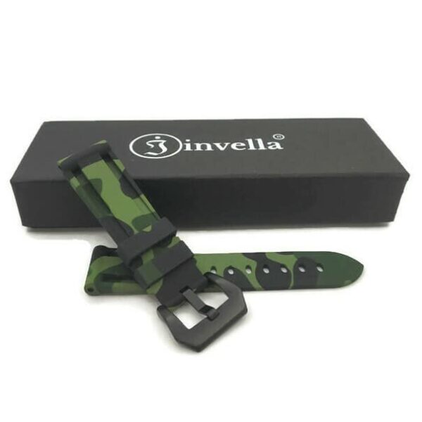 invella 22mm Silicon Watch Strap (Army Green)