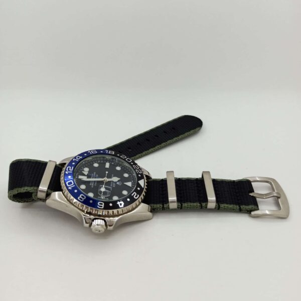 invella 22mm Seatbelt Nylon NATO Watch Strap (Black) - Image 7