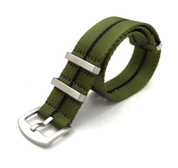 invella 22mm Seatbelt Nylon NATO Watch Strap (Green)