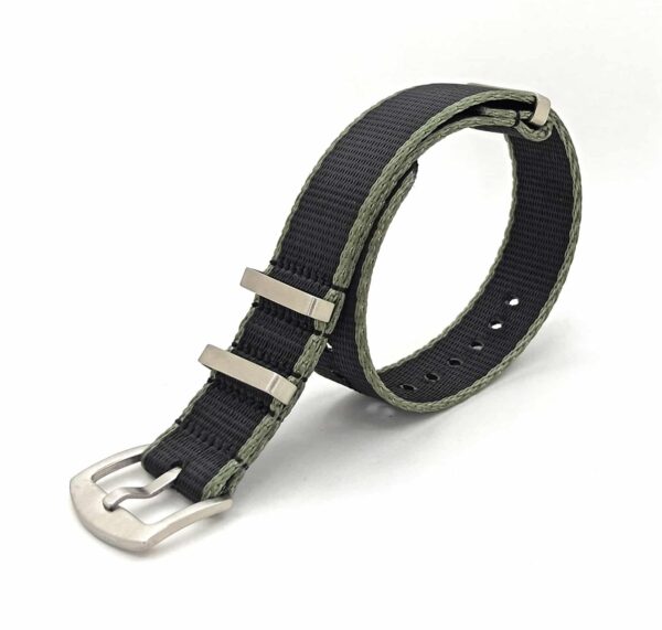 invella 22mm Seatbelt Nylon NATO Watch Strap (Black)
