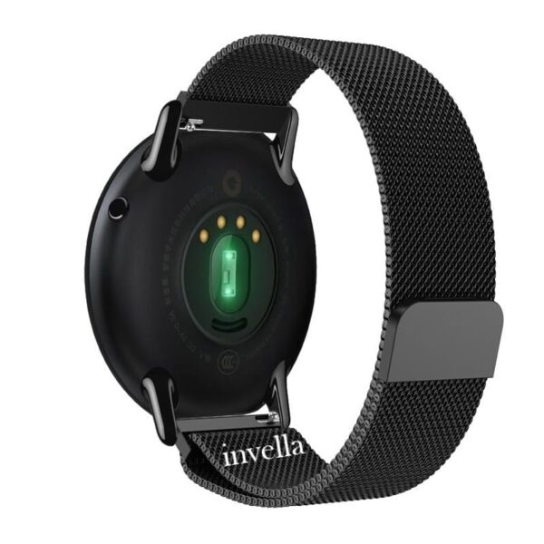 invella 22mm Milanese Metal Watch Strap (Black) - Image 3