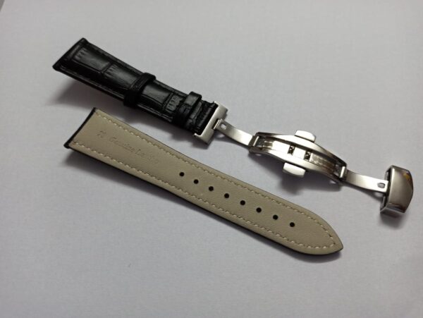 invella 22mm Premium Leathers Watch Strap (Black) - Image 4