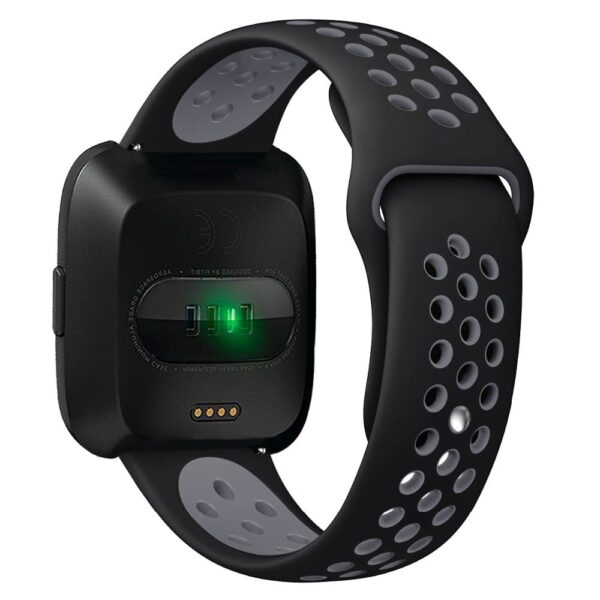 invella 22mm Soft Silicon Watch Strap (Black Grey) - Image 4