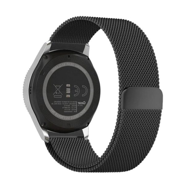 invella 22mm Milanese Metal Watch Strap (Black) - Image 4