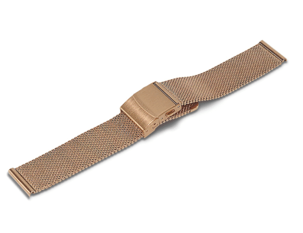 invella 22mm Milanese Metal Watch Strap (Rose Gold)
