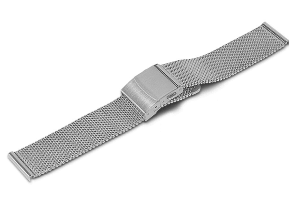invella 22mm Milanese Metal Watch Strap (Silver)