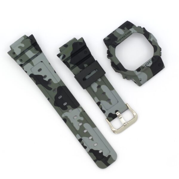 Casio G-Shock DW-5600 Watch Strap with Bazel (Army Grey)