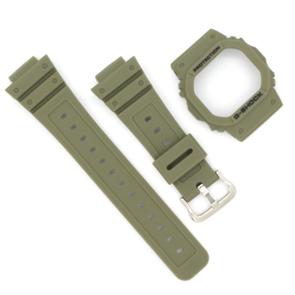 Casio G-Shock DW-5600 Watch Strap with Bazel (Olive Green)