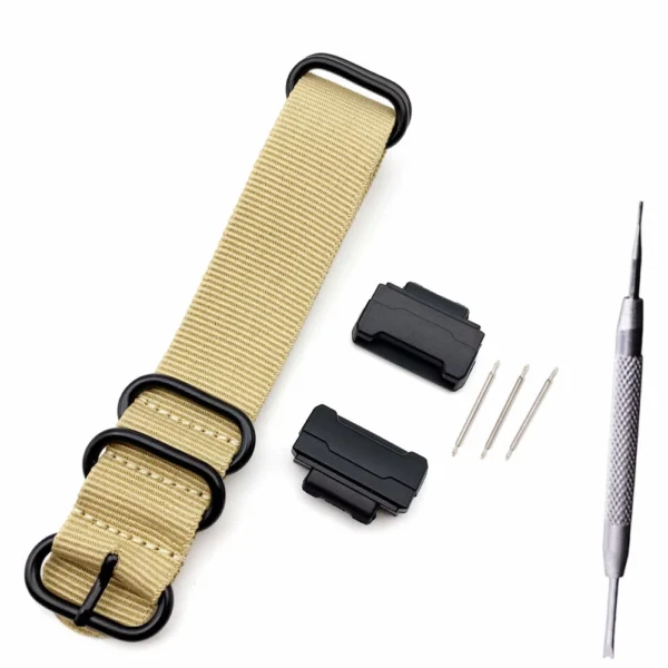 invella Nylon NATO watch strap for Casio G-Shock Watch (Beige) - Image 3