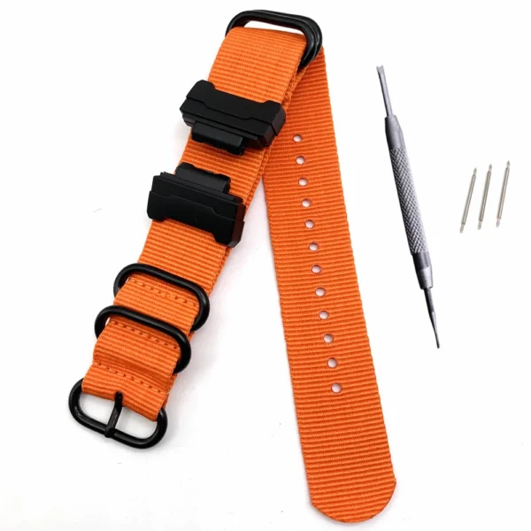 invella Nylon NATO watch strap for Casio G-Shock Watch (Orange) - Image 3