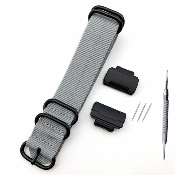 invella Nylon NATO watch strap for Casio G-Shock Watch (Grey) - Image 3