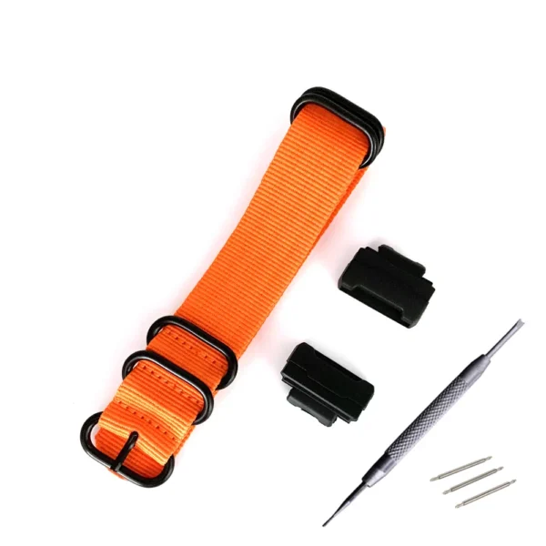 invella Nylon NATO watch strap for Casio G-Shock Watch (Orange) - Image 4